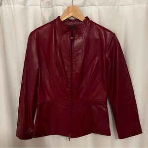 Danier Red Leather Jacket